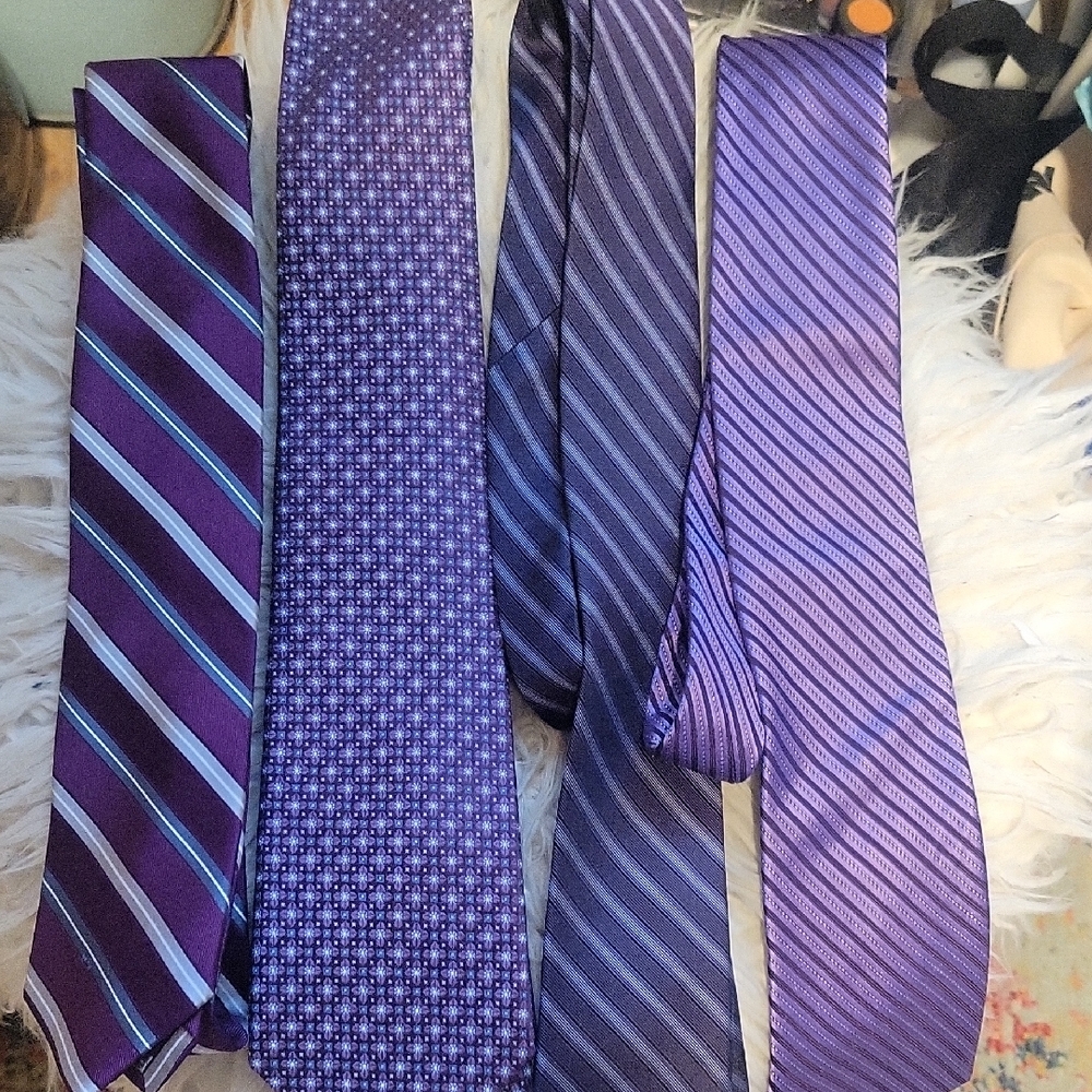 Elegant Purple Tie Set for Men